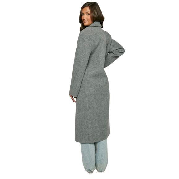 Lioness Olsen Gray Longline Coat XS NWT – Wool Look Winter Overcoat - Picture 5 of 10